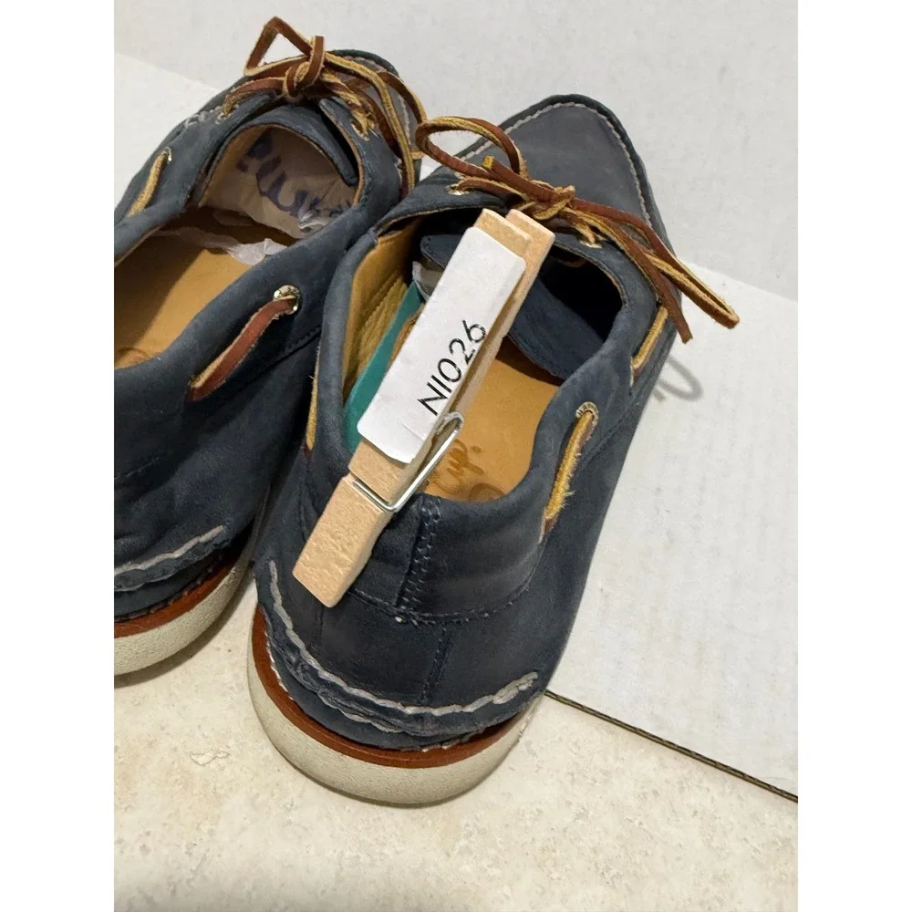 Sperry Gold Cup Authentic Original Mens 13M Navy Blue Leather Boat STS15803
